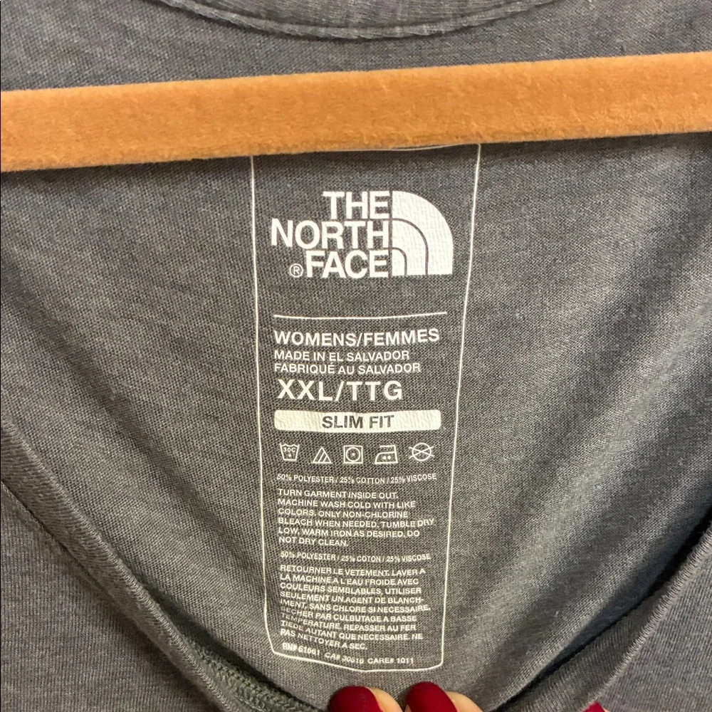 The North Face Women's Short Sleeve Gray Pocket Tee Sz XXL - Picture 5 of 9